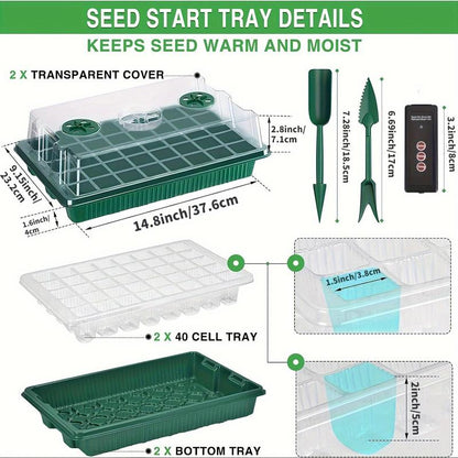 🥳 HOT SALE 2026 🥳 💞 50,000+ SOLD!🎉Seed starter trays with grow light (offer)