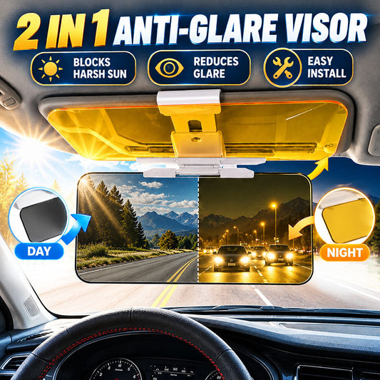 ⏳Last Day Hot Sales - 50% OFF🚗 Drive Safer Day & Night 🌙 Universal HD Anti-Glare Car Visor ✨
