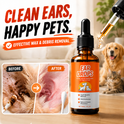 🐶🐱 Gentle Dog & Cat Ear Cleaner for Wax & Odor Care (Offer)