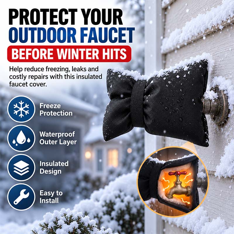❄️ Outdoor Faucet Cover | Winter Freeze Protection Insulated Spigot Protector (offer)