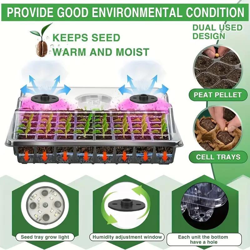 🥳 HOT SALE 2026 🥳 💞 50,000+ SOLD!🎉Seed starter trays with grow light (offer)