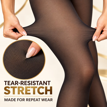 Viblitz™ Sheer-Look Thermal Tights with Tummy Control