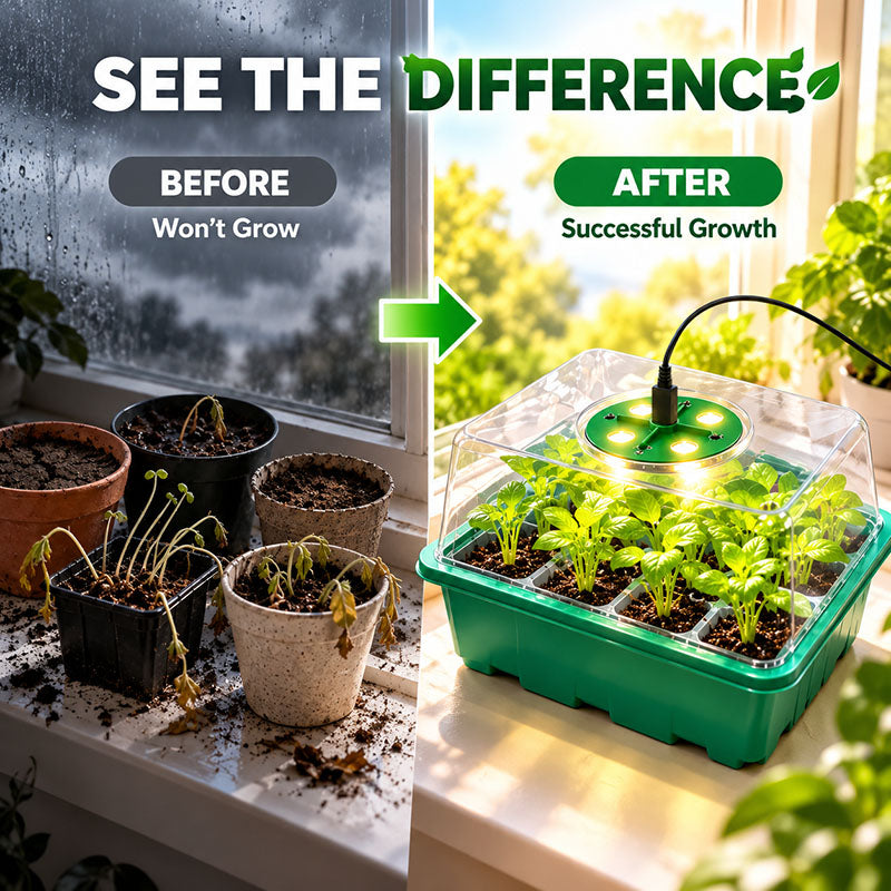 🔥🥳 HOT SALE 2026 🥳 💞 50,000+ SOLD!🎉Seed starter trays with grow light