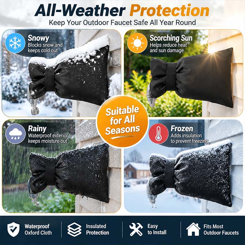 ❄️ Outdoor Faucet Cover | Winter Freeze Protection Insulated Spigot Protector (offer)