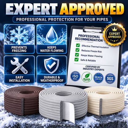 ❄️Adhesive Pipe Insulation Wrap Outdoor Winter Anti Freeze Thermal Foam Sleeve for Water and Solar Pipes (offer)