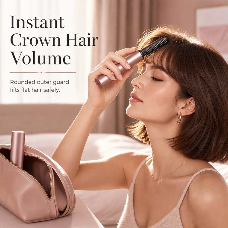 Add Crown Volume Instantly! Cordless Heated Bangs Styling Comb (offer)