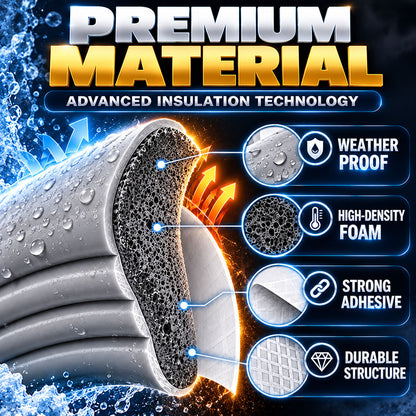 ❄️Adhesive Pipe Insulation Wrap Outdoor Winter Anti Freeze Thermal Foam Sleeve for Water and Solar Pipes (offer)