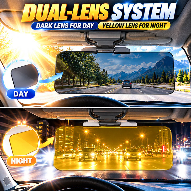 ⏳Last Day Hot Sales - 50% OFF🚗 Drive Safer Day & Night 🌙 Universal HD Anti-Glare Car Visor ✨