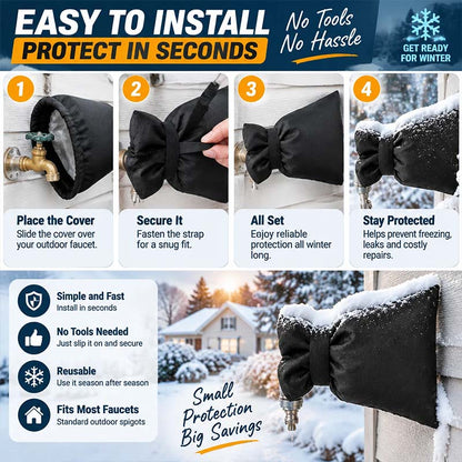 ❄️ Outdoor Faucet Cover | Winter Freeze Protection Insulated Spigot Protector (offer)