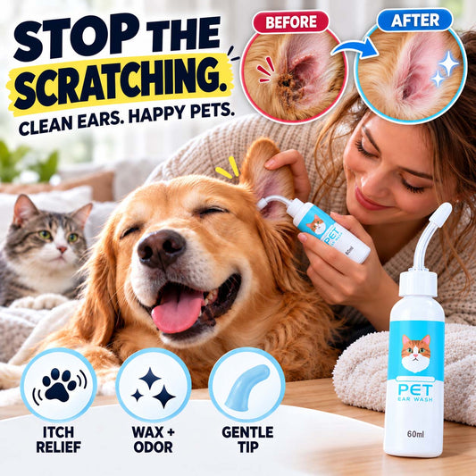 Viblitz™ Dog & Cat Ear Cleaner – Helps Relieve Itching, Wax & Odor