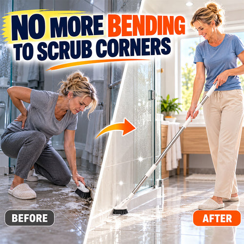 Viblitz™ Extendable Corner Scrub Brush – Clean High & Low Without Bending