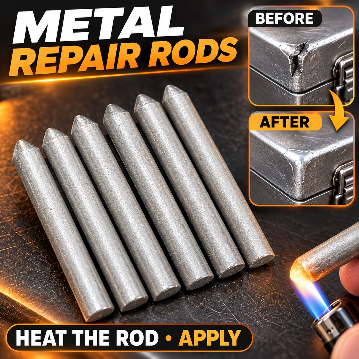 Viblitz™ Metal Repair Rods — Fix Small Cracks Without a Welding Machine