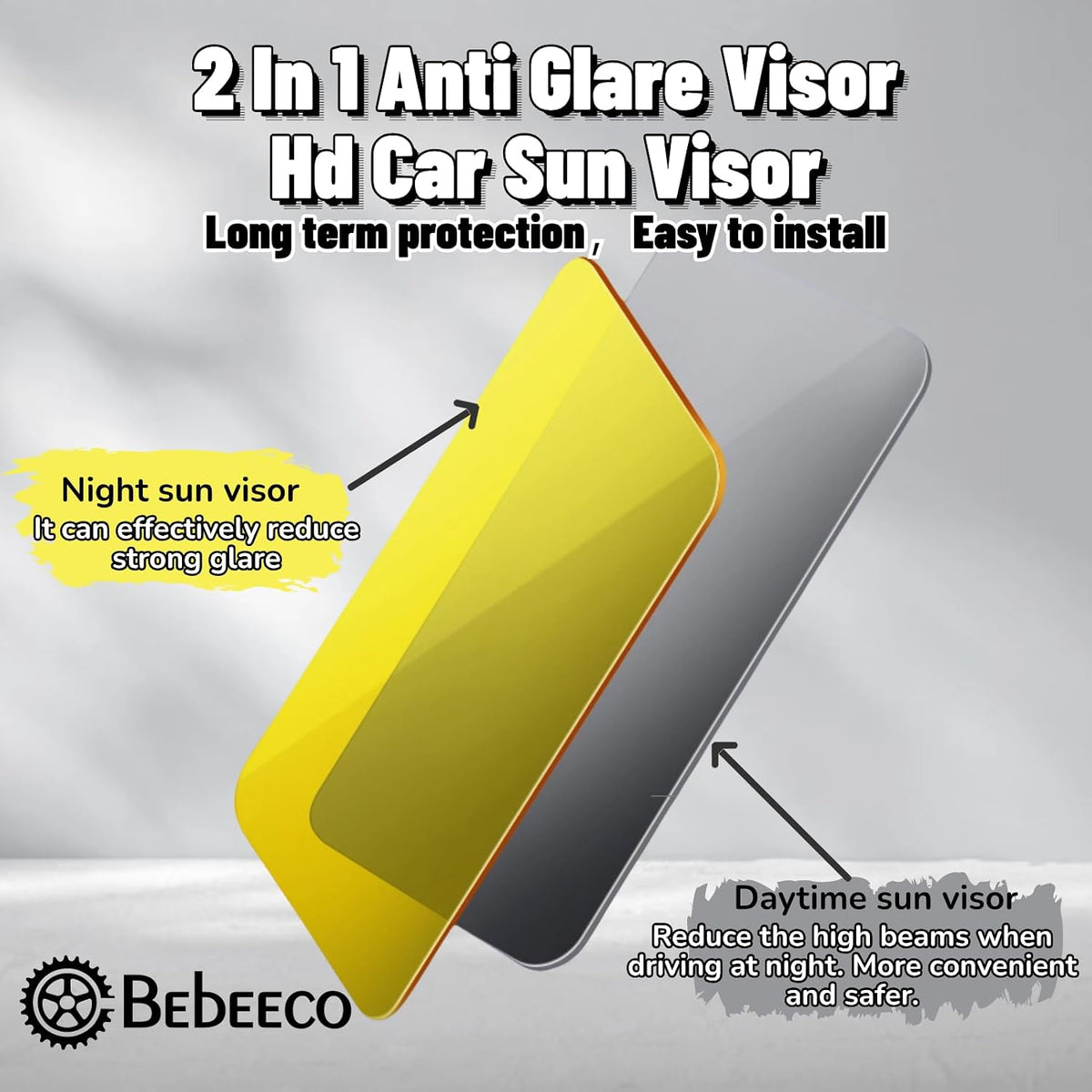 Drive Safer Day & Night 🌙 Universal HD Anti-Glare Car Visor ✨ (offer)
