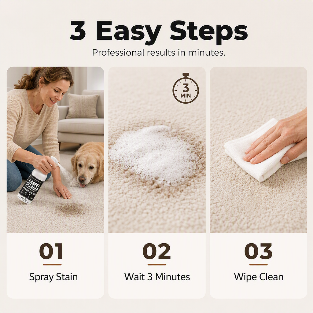 Viblitz™ Instant Carpet Stain Remover Spray – Lifts Tough Spots & Freshens Fabrics Fast