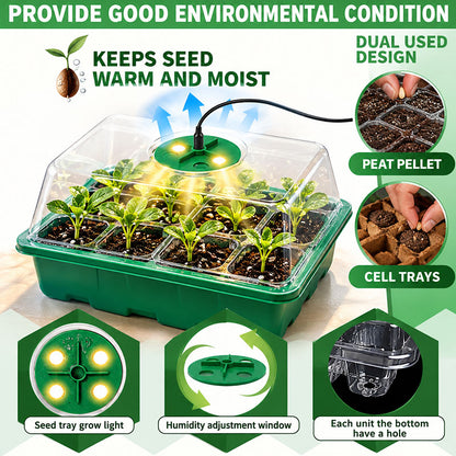 🔥🥳 HOT SALE 2026 🥳 💞 50,000+ SOLD!🎉Seed starter trays with grow light