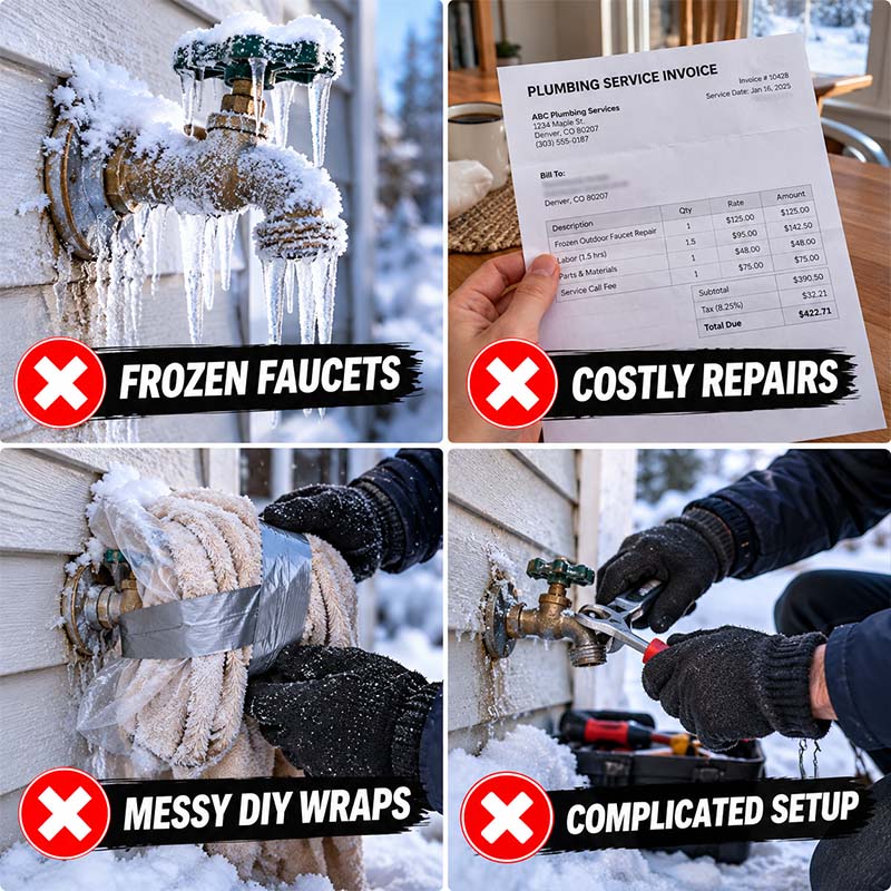 ❄️ Outdoor Faucet Cover | Winter Freeze Protection Insulated Spigot Protector (offer)