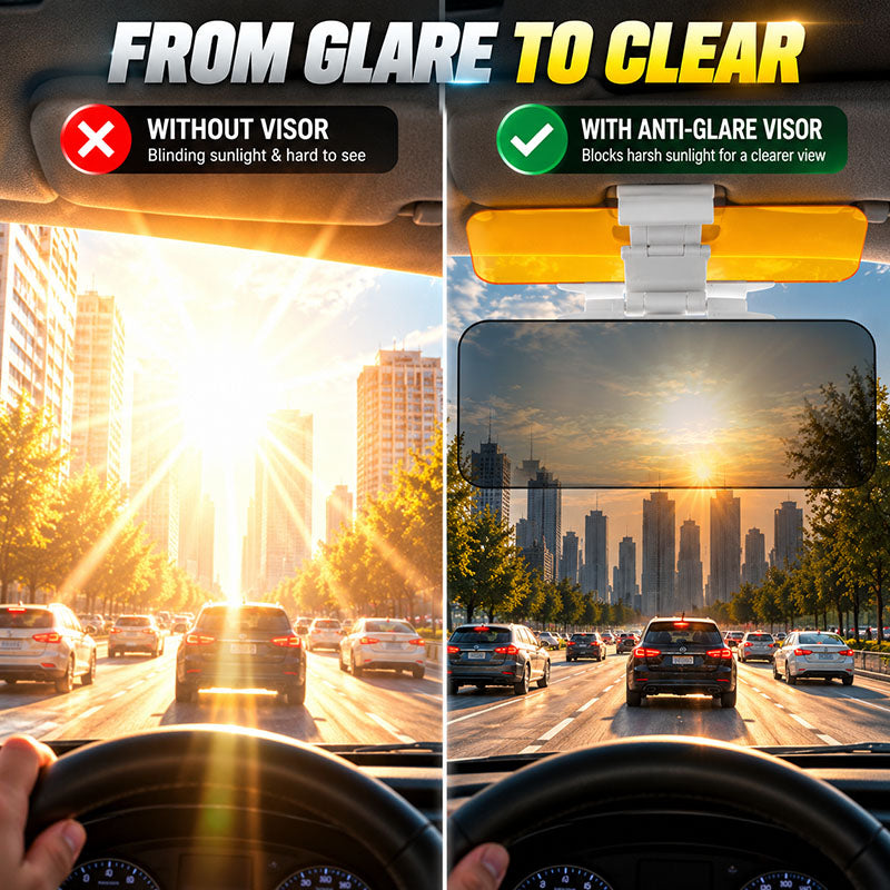 ⏳Last Day Hot Sales - 50% OFF🚗 Drive Safer Day & Night 🌙 Universal HD Anti-Glare Car Visor ✨