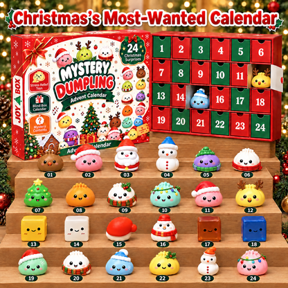 Viblitz™ 24-Day Christmas Magic Advent Calendar – Squeezable Dumpling Squishy Mystery Box