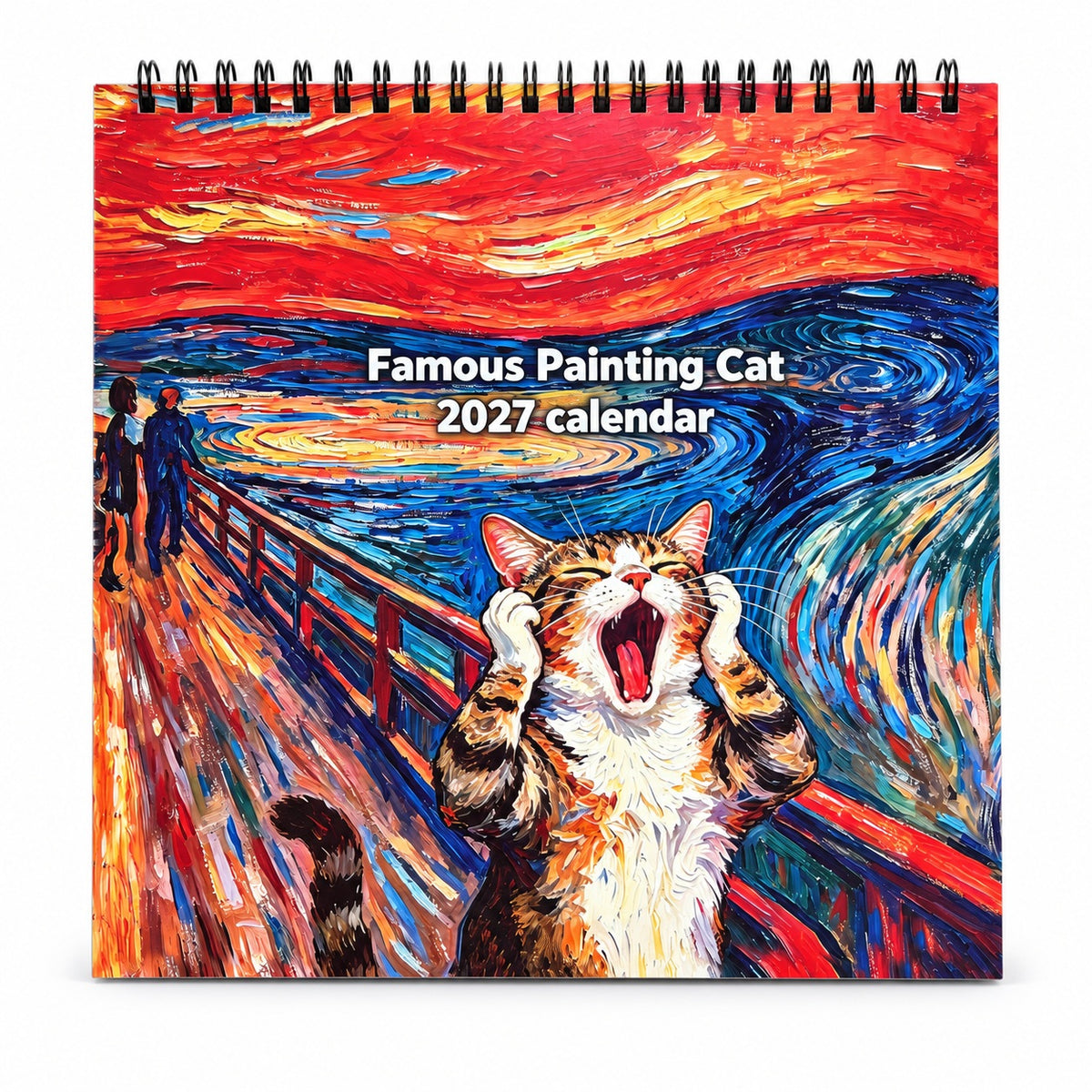 Viblitz™ 2027 Funny Cat Art Calendar — 12 Months of Smiles (Offer)