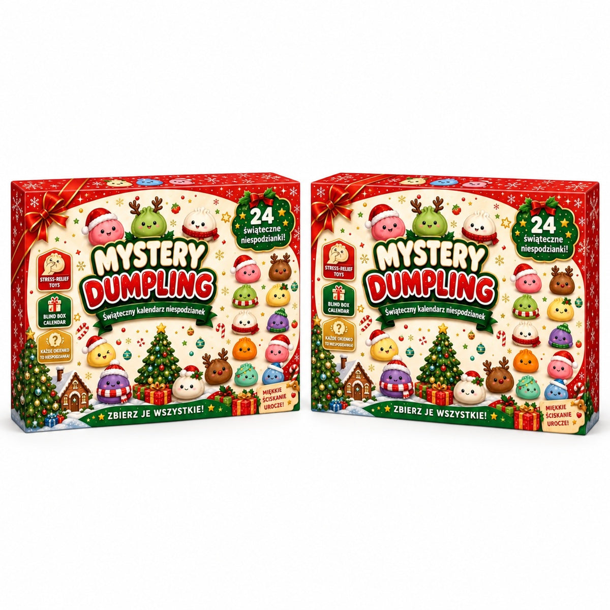 Viblitz™ 24-Day Christmas Magic Advent Calendar – Squeezable Dumpling Squishy Mystery Box (Offer)