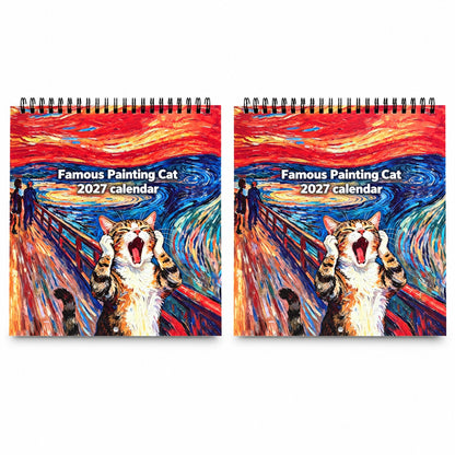 Viblitz™ 2027 Funny Cat Art Calendar — 12 Months of Smiles (Offer)