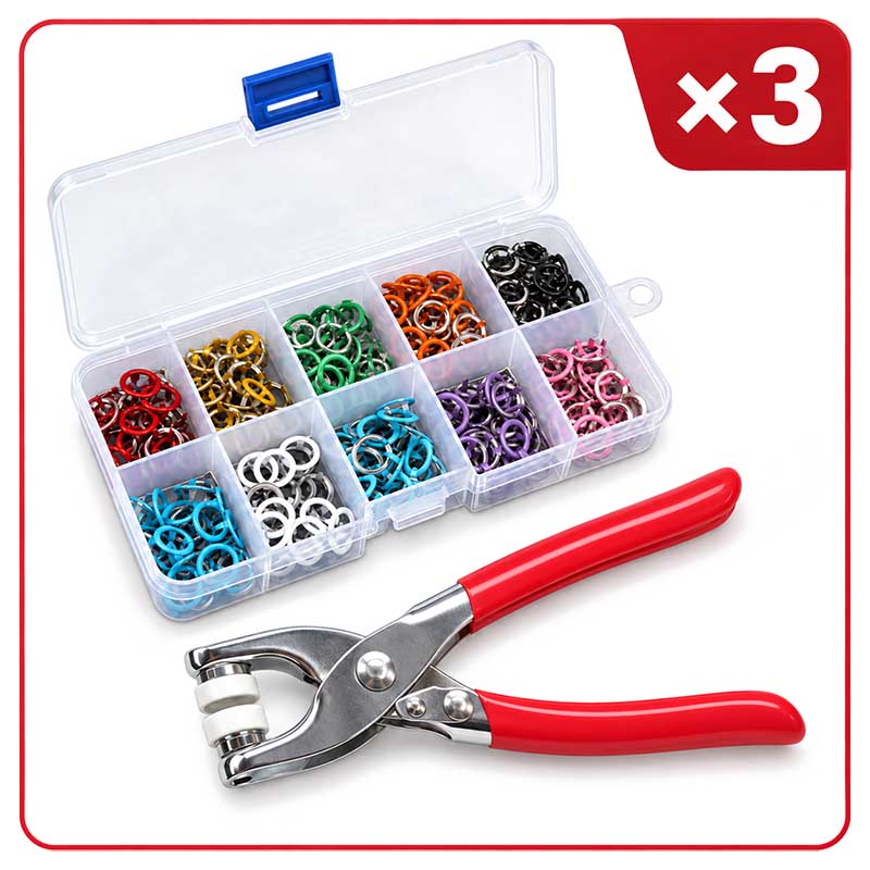 🏠 Viblitz™ Pro-Snap No-Sew Button Kit – Complete tools, easy use & durable fixes