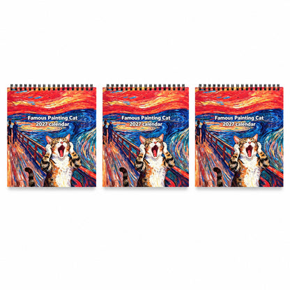 Viblitz™ 2027 Funny Cat Art Calendar — 12 Months of Smiles (Offer)