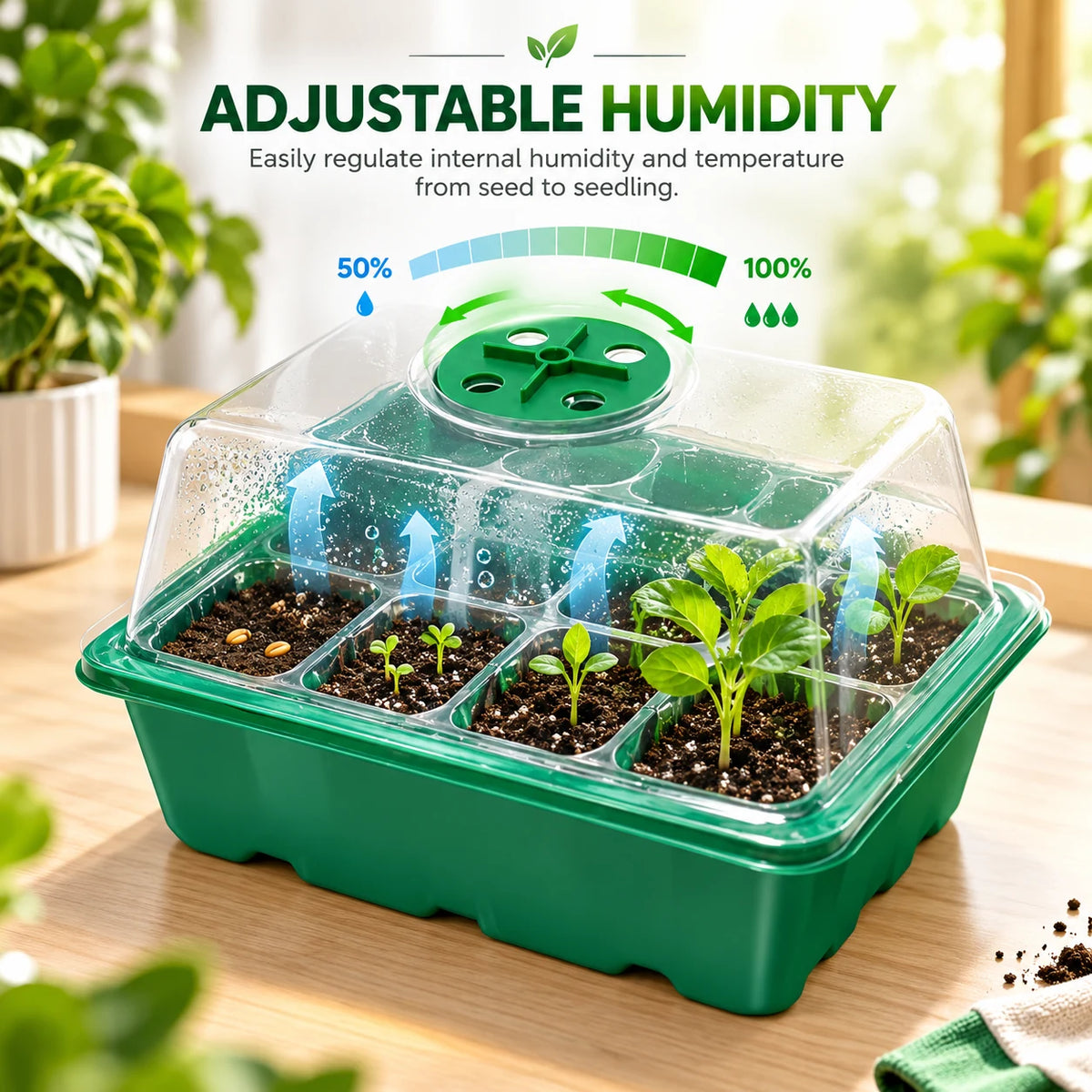 🔥🥳 HOT SALE 2026 🥳 💞 50,000+ SOLD!🎉Seed starter trays with grow light