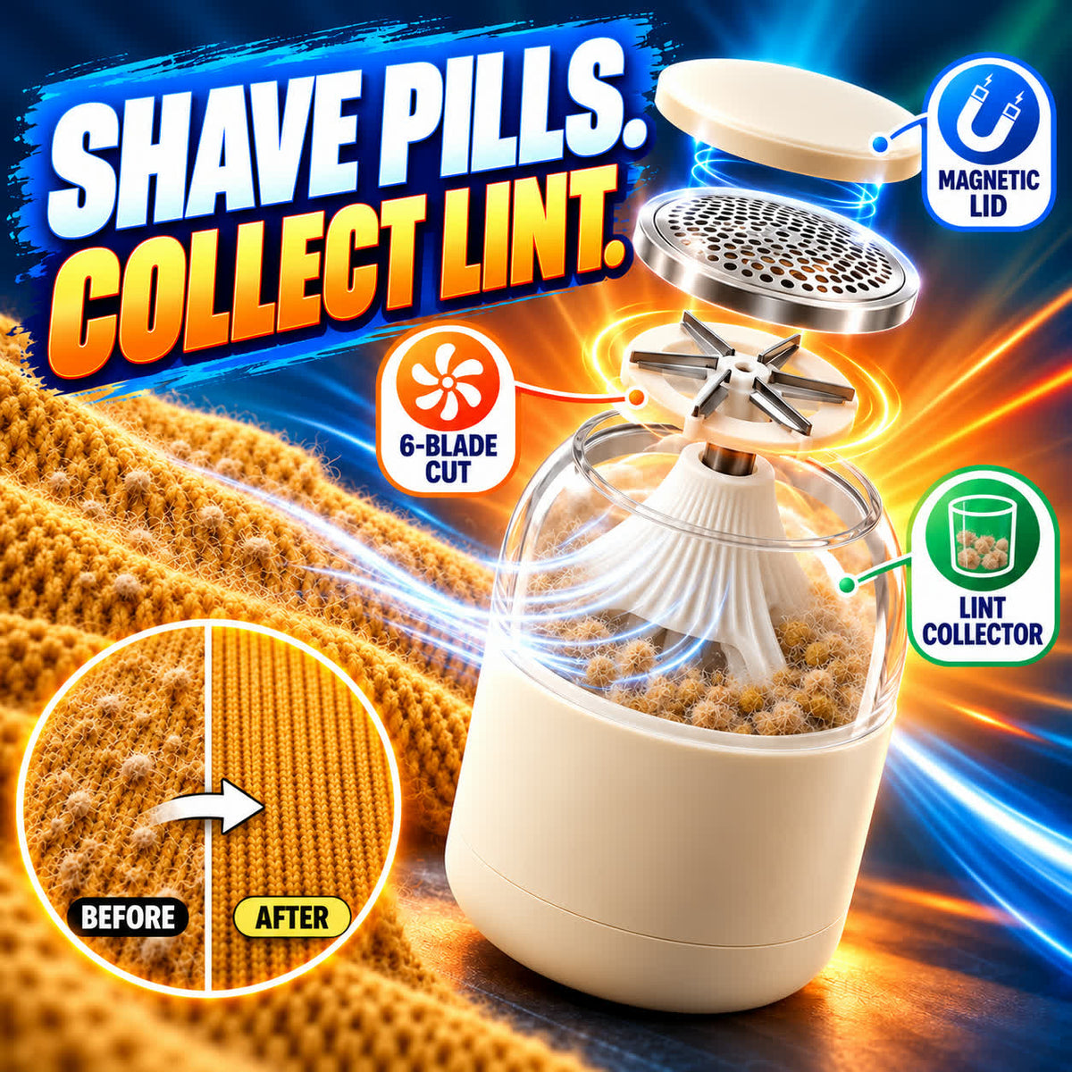 🎉Compartmentalized Magnetic Suction Lint Remover (offer)