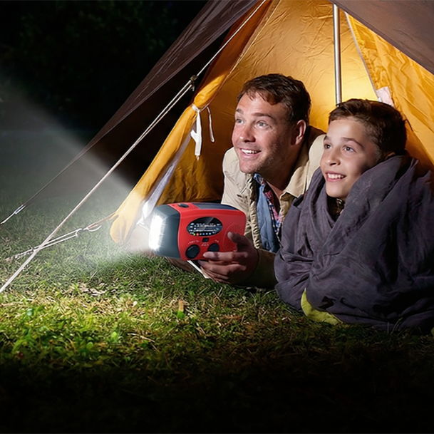 Multifunctional Portable Solar Emergency Radio – Power Bank, Hand Crank (offer)