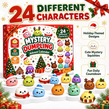 Viblitz™ 24-Day Christmas Magic Advent Calendar – Squeezable Dumpling Squishy Mystery Box