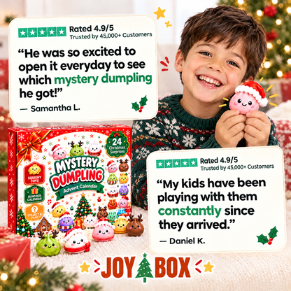 Viblitz™ 24-Day Christmas Magic Advent Calendar – Squeezable Dumpling Squishy Mystery Box