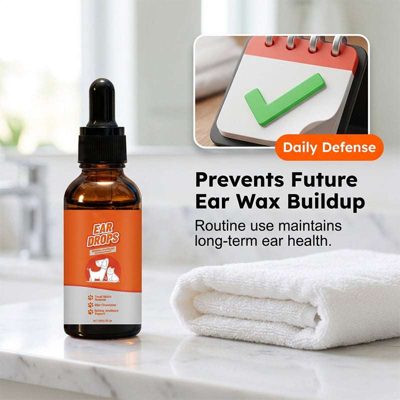 🐶🐱 Gentle Dog & Cat Ear Cleaner for Wax & Odor Care (Offer)