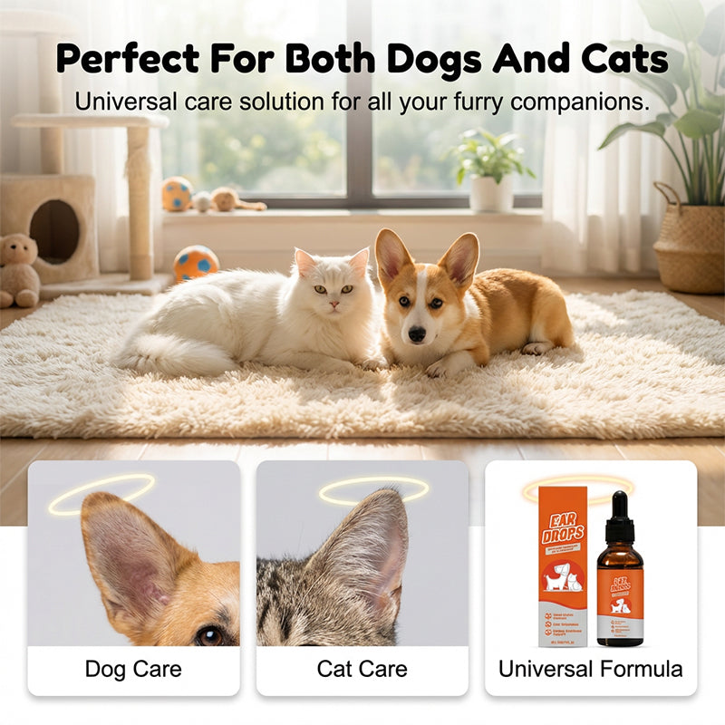 🐶🐱 Gentle Dog & Cat Ear Cleaner for Wax & Odor Care (Offer)