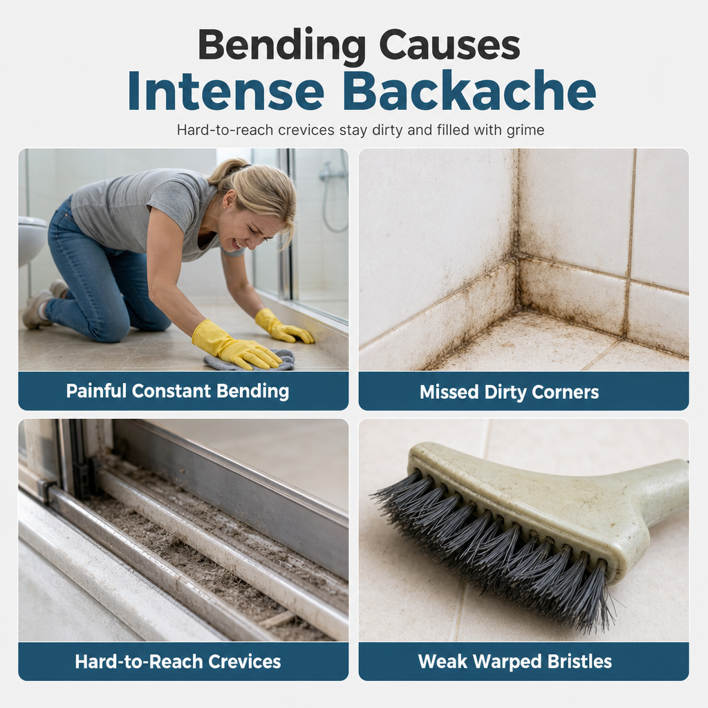 Viblitz™ Extendable Corner Scrub Brush – Clean High & Low Without Bending