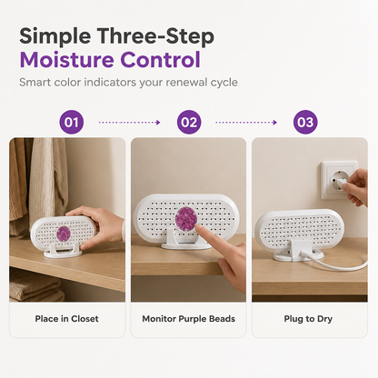Viblitz™ Reusable Closet Dehumidifier – Helps Fight Damp & Musty Odours