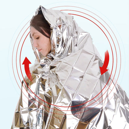 🚨 Outdoor Survival Blanket – Compact Silver Thermal Shelter for Emergency Kits