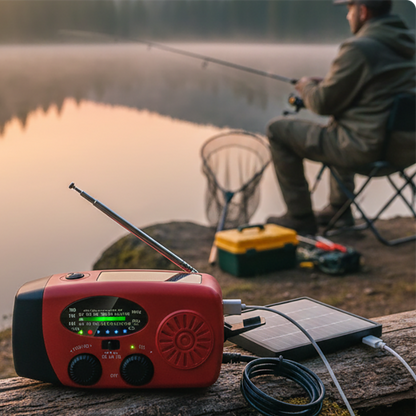 Multifunctional Portable Solar Emergency Radio – Power Bank, Hand Crank (offer)