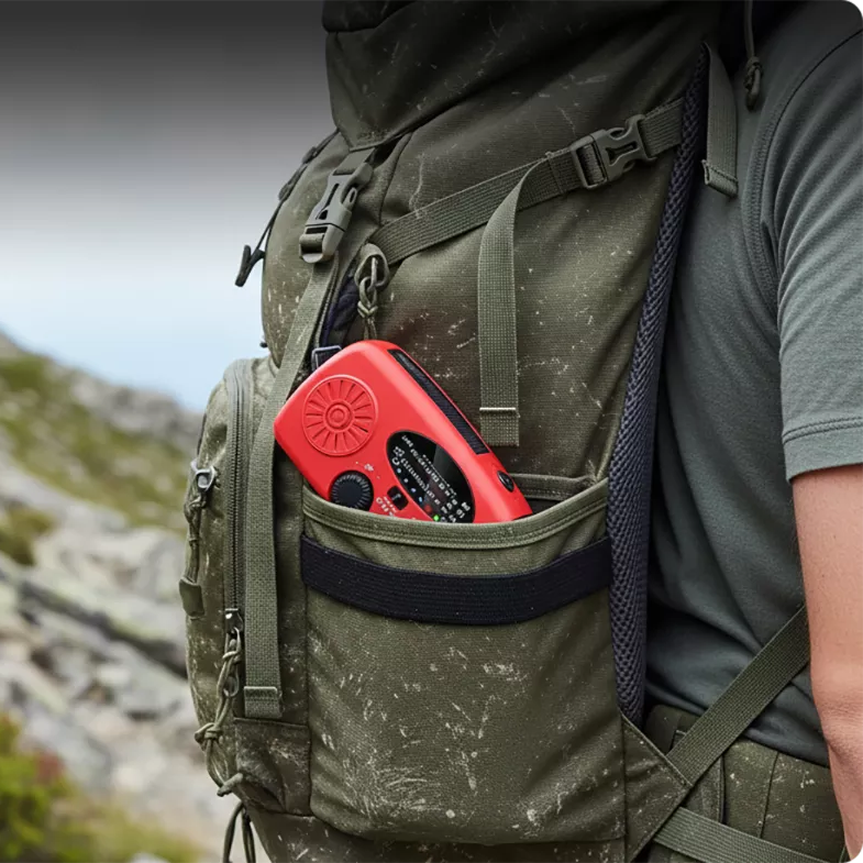 Multifunctional Portable Solar Emergency Radio – Power Bank, Hand Crank (offer)